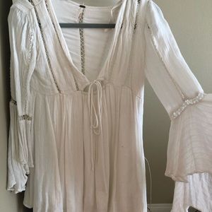 Free people flowy bell sleeve mini dress
